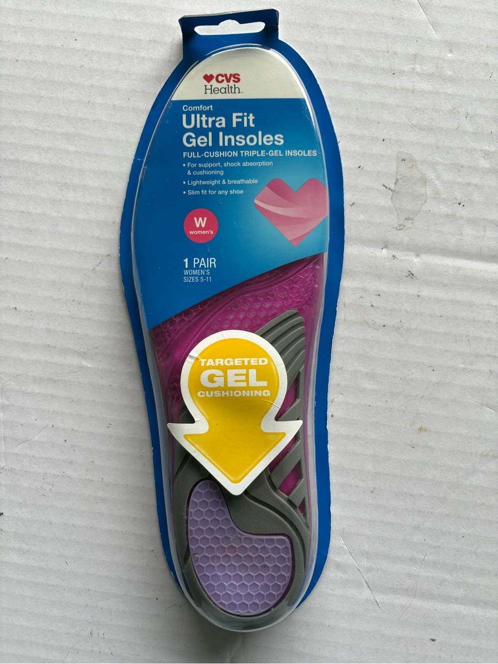 CVS Health Ultra Fit Women’s Gel Insoles - Purple Size 5-11